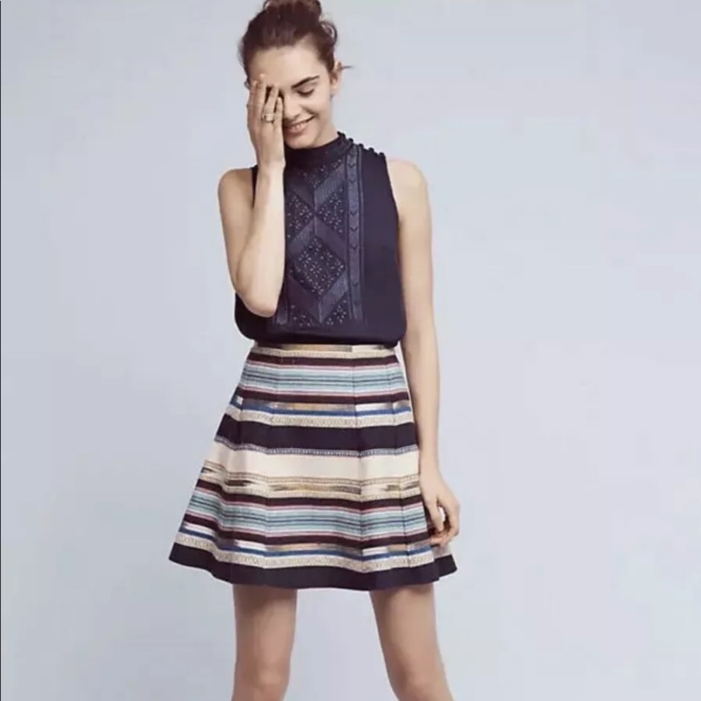 EUC Anthropologie Chloe Oliver Skater Skirt